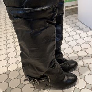 Nordstrom Naughty Monkey tall black boots with side buckle, women’s 8